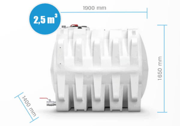 Zbiornik do wody pitnej SWIMER 2500 litrów