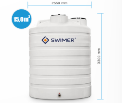 Zbiornik do wody pitnej SWIMER 15000 litrów