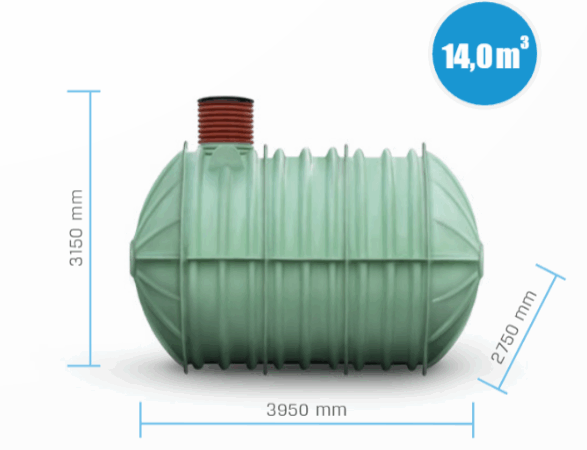 Podziemny zbiornik do wody deszczowej SWIMER 14000 litrów