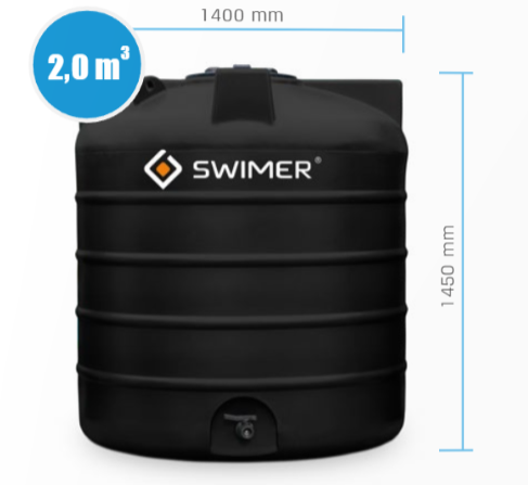 Zbiornik do wody deszczowej SWIMER ECO 2000 litrów