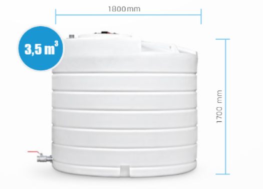 Zbiornik do wody pitnej SWIMER 3500 litrów