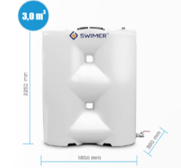 Zbiornik do wody pitnej SWIMER SLIM 3000 litrów