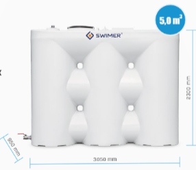 Zbiornik do wody pitnej SWIMER SLIM 5000 litrów